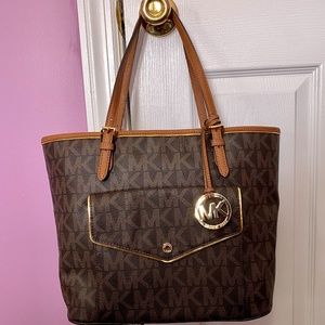 Authentic Michael Kors Signature Tote Shoulder Bag
